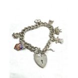 vintage silver charm bracelet weight 41g