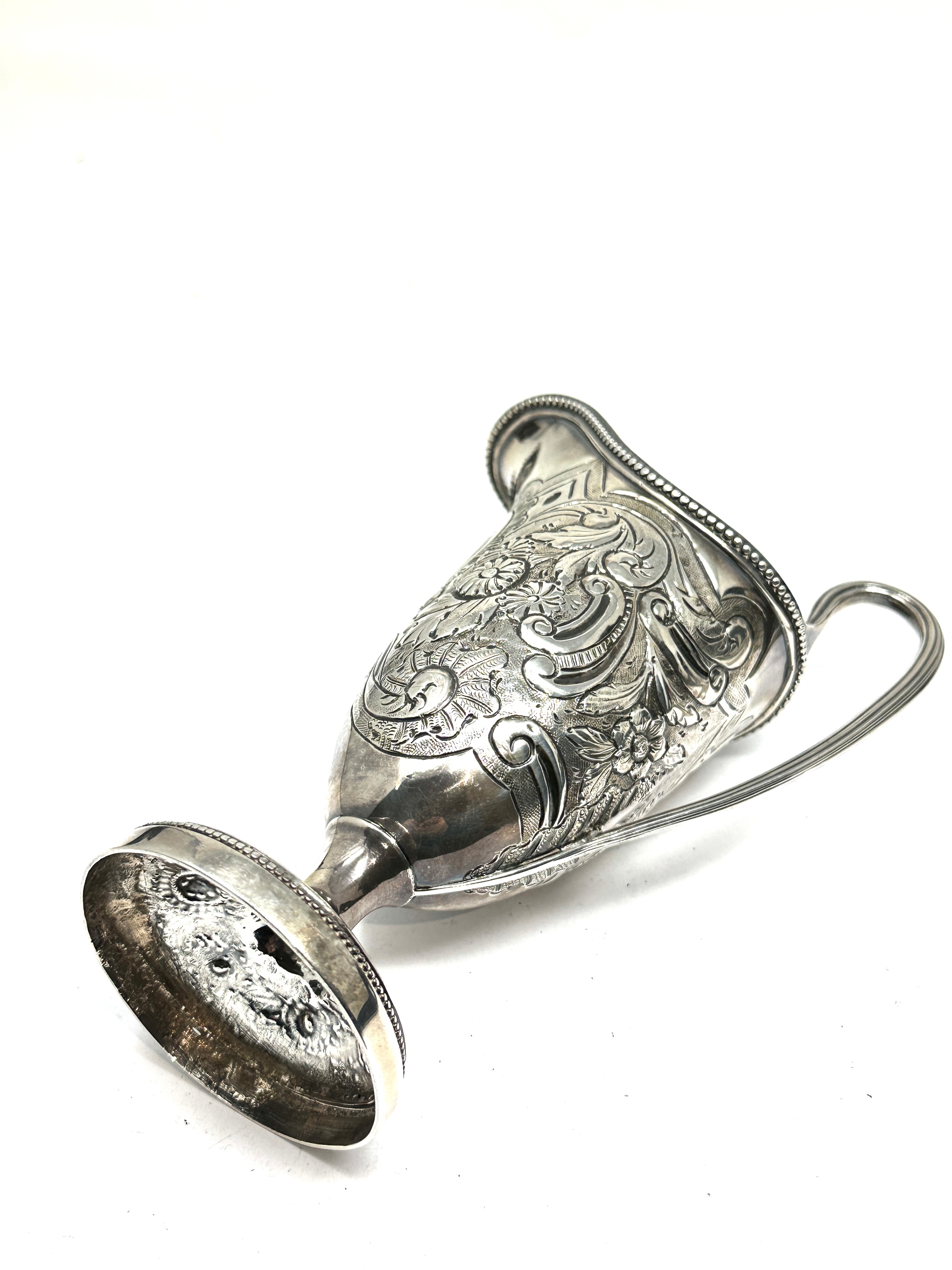 fine heavy georgian silver cream jug london silver hallmarks weight approx 200g - Bild 6 aus 6
