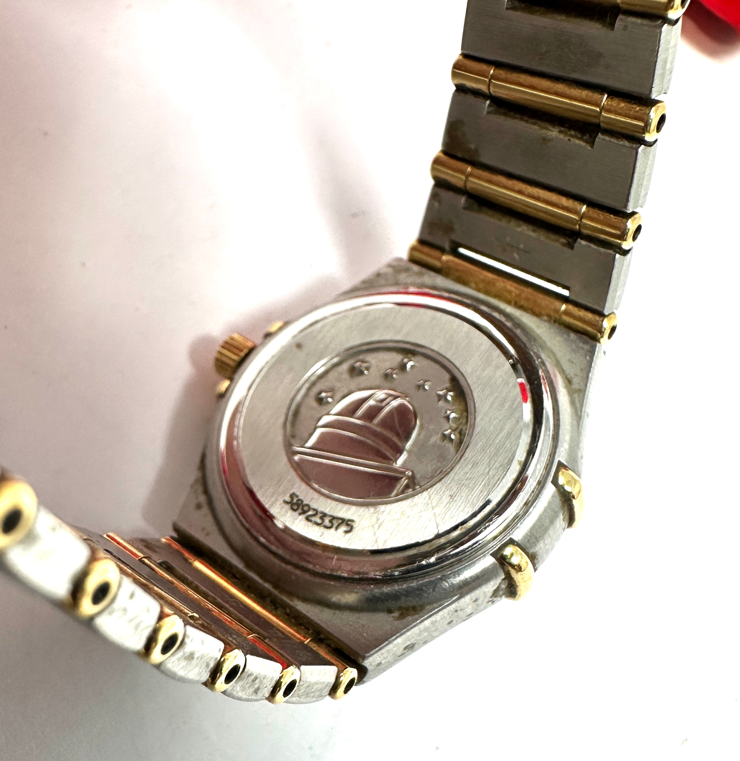 Omega constellation ladies WristWatch 18k/SS Quartz movement the watch is ticking original bag & 3 - Image 5 of 7