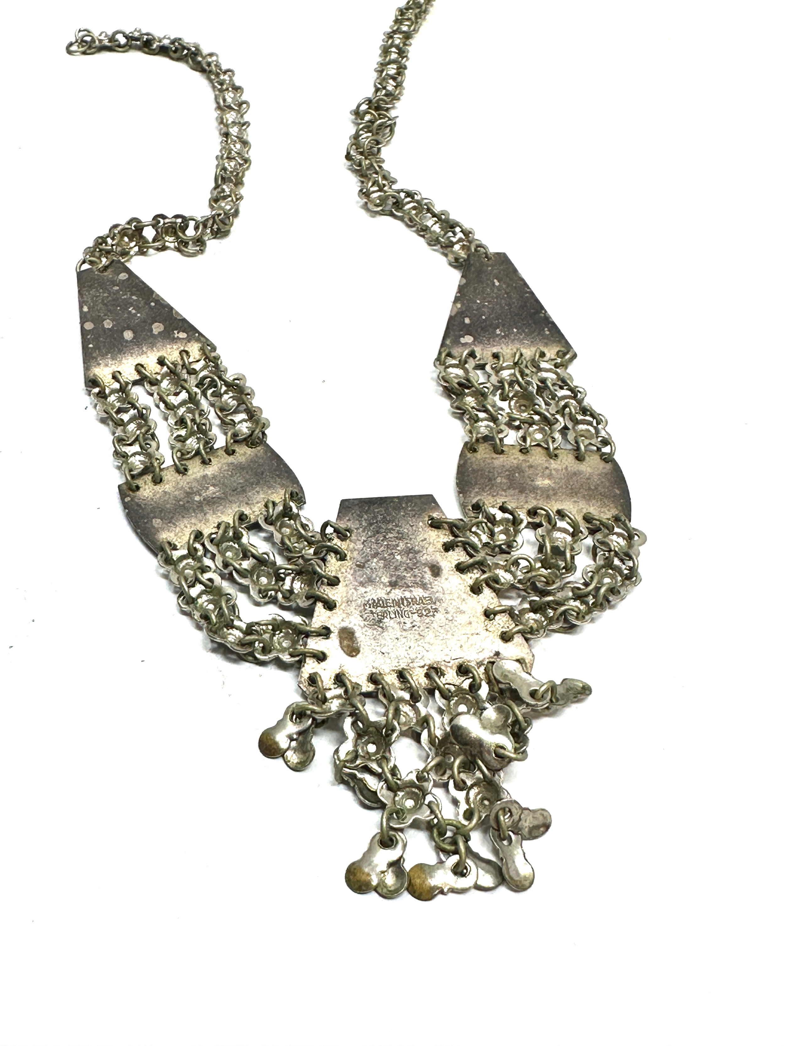 Vintage israel silver necklace weight 30g - Image 4 of 5