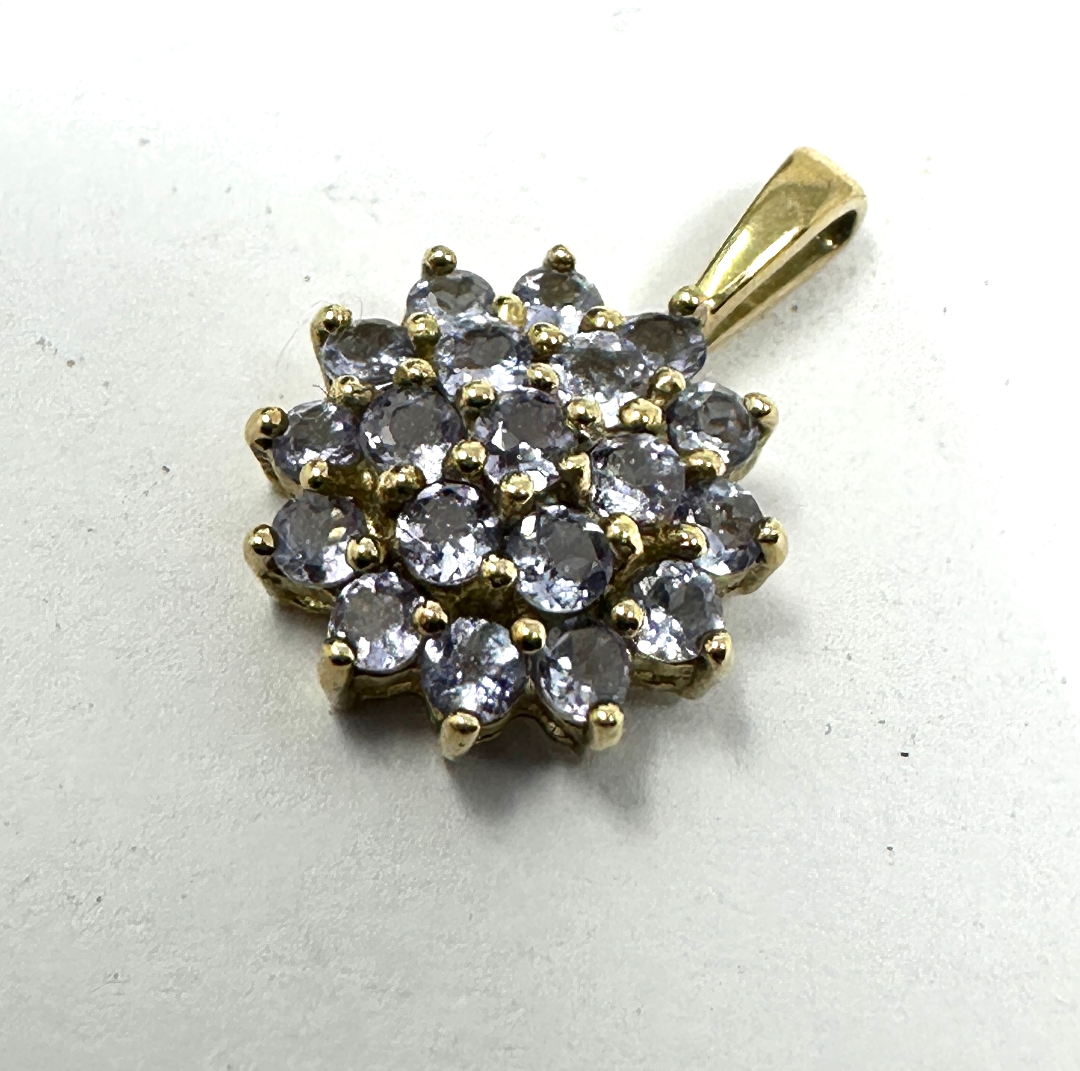 9ct gold tanzanite pendant weight 1.1g - Image 2 of 3