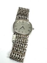 Vintage silver gents Omega de ville wristwatch & strap the watch is ticking