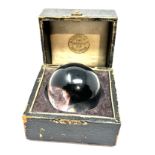 Antique Boxed Crystal Ball the ball measures approx 67mm diameter