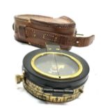 ww1 1916 leather cased cruchon & emons london compass