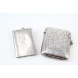 2 x .925 sterling vesta cases