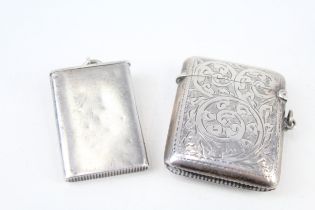 2 x .925 sterling vesta cases