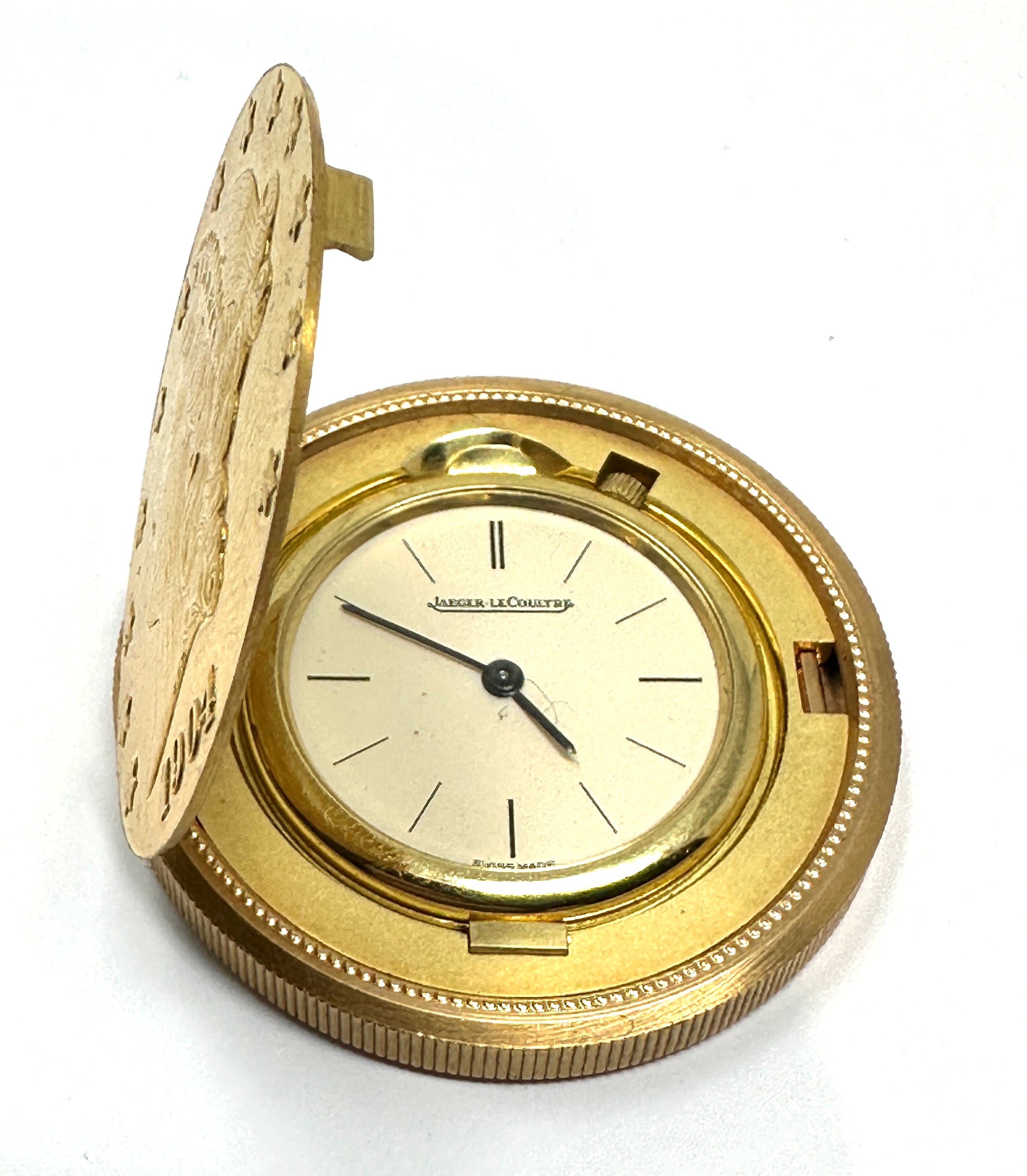 Jaeger le cultre 18K Yellow Gold Twenty Dollar Coin Watch - Manual winding. 18K Yellow gold coin