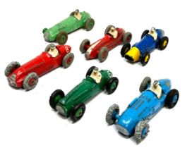 6 dinky racing cars