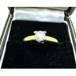 18ct gold diamond solitaire ring diamond measures approx 4mm dia est 0.25ct weight approx 3g