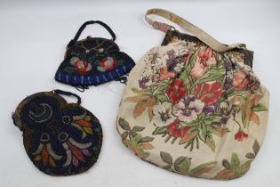 Evening Bag Purse Job Lot Antique & Vintage Inc Beaded Faux Shell Clasps x 3
