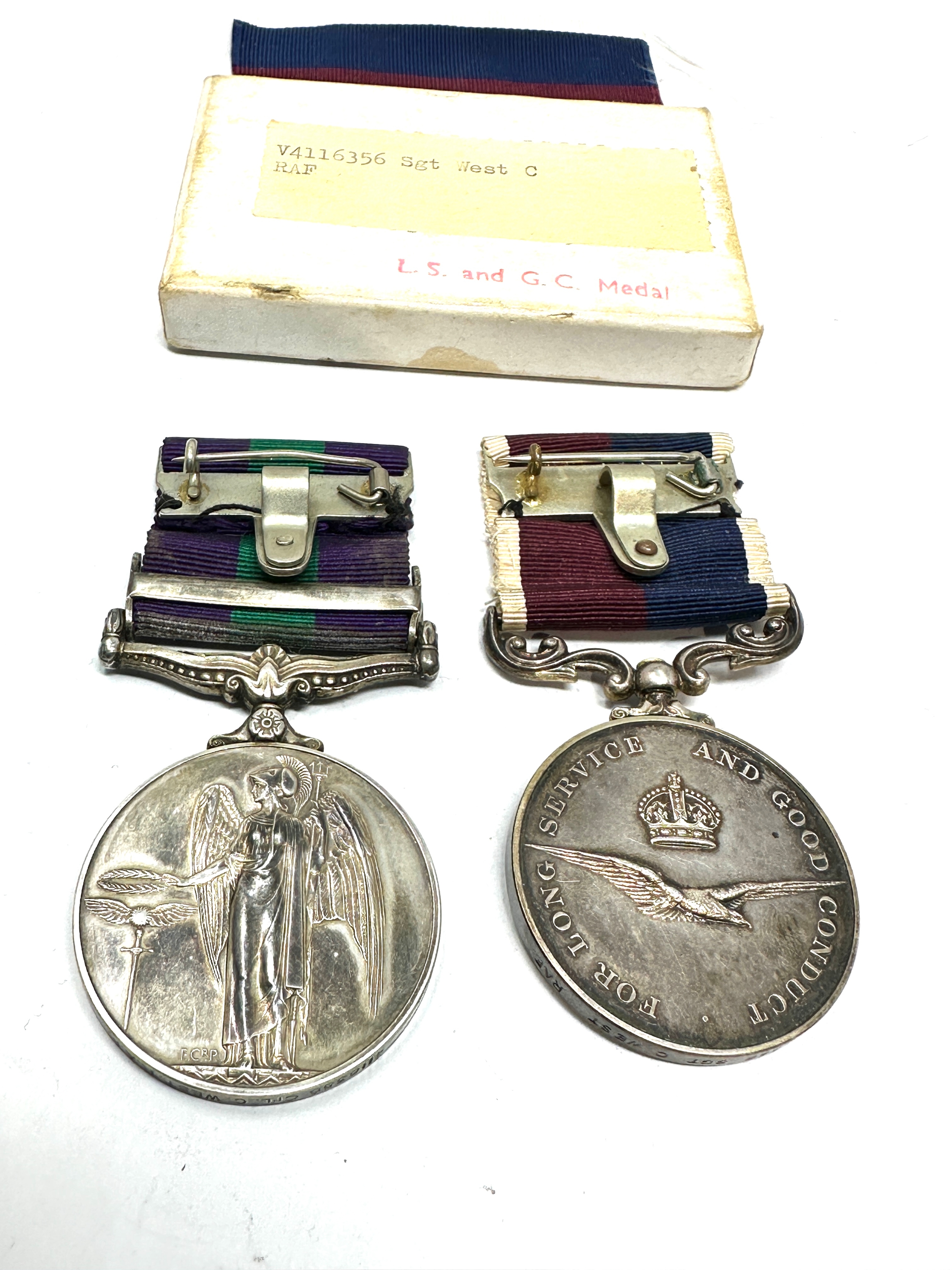 Boxed Pair of RAF medals Long Service And Good Conduct Medal & G.S.M Arabian Peninsula Medal to - Image 4 of 4