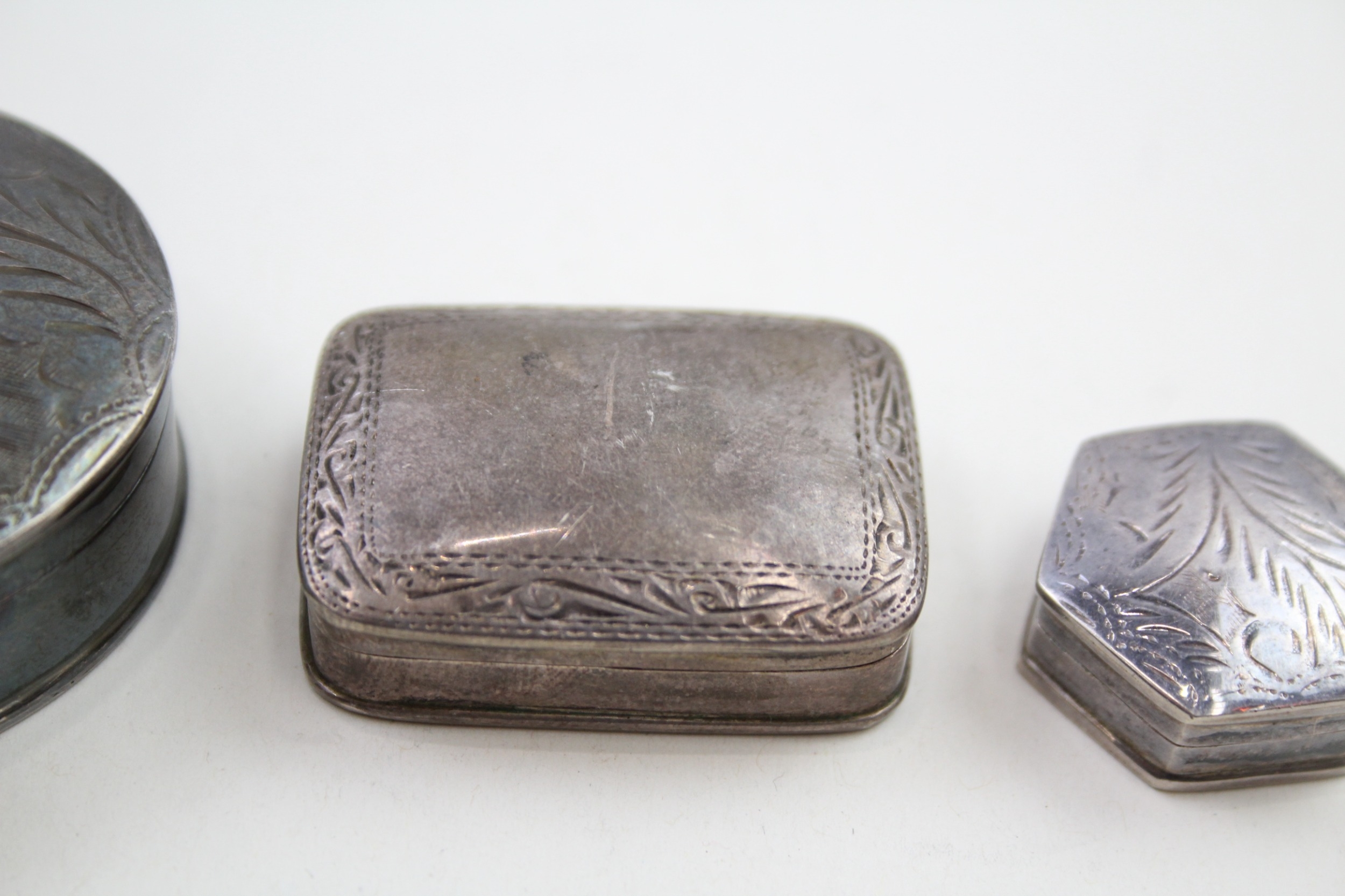 3 x .925 sterling pill / trinket boxes - Bild 3 aus 4