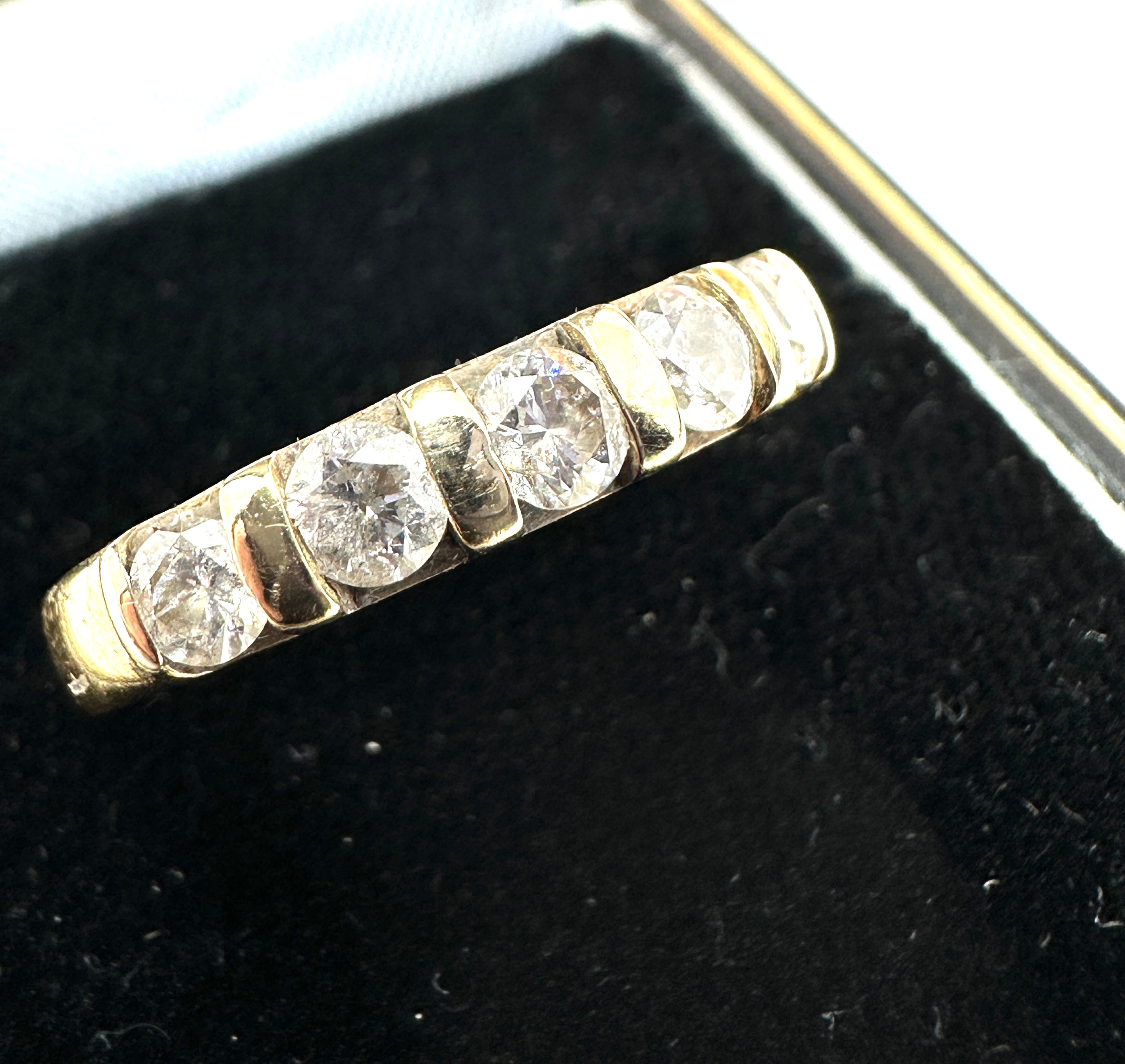 9ct gold diamond half eternity ring 0.50ct diamonds weight 2.5g - Image 3 of 3