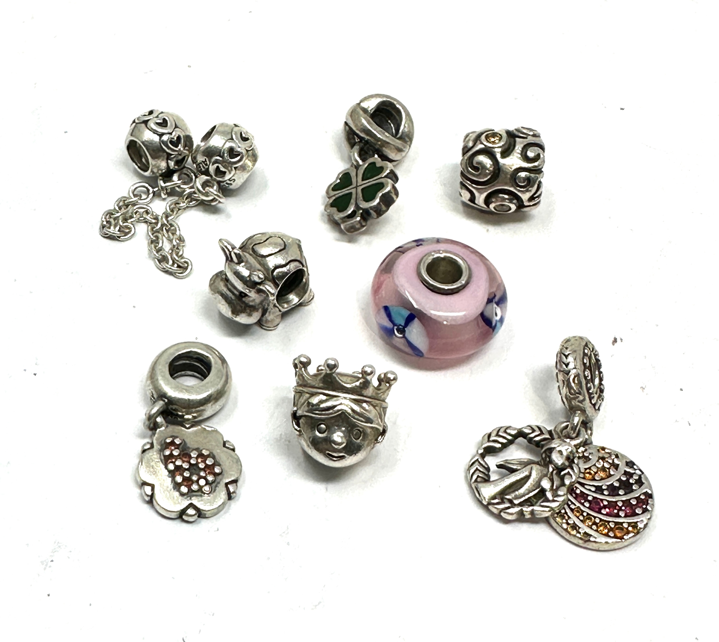 8 silver pandora charms