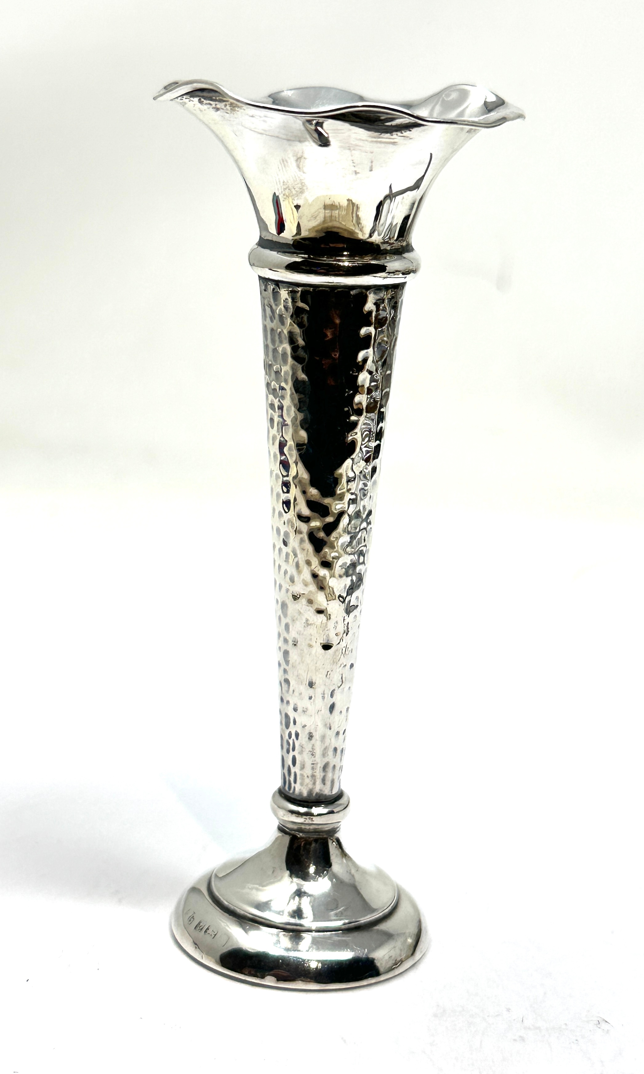 Antique silver bud vase measures height 13cm Birmingham silver hallmarks - Image 2 of 4