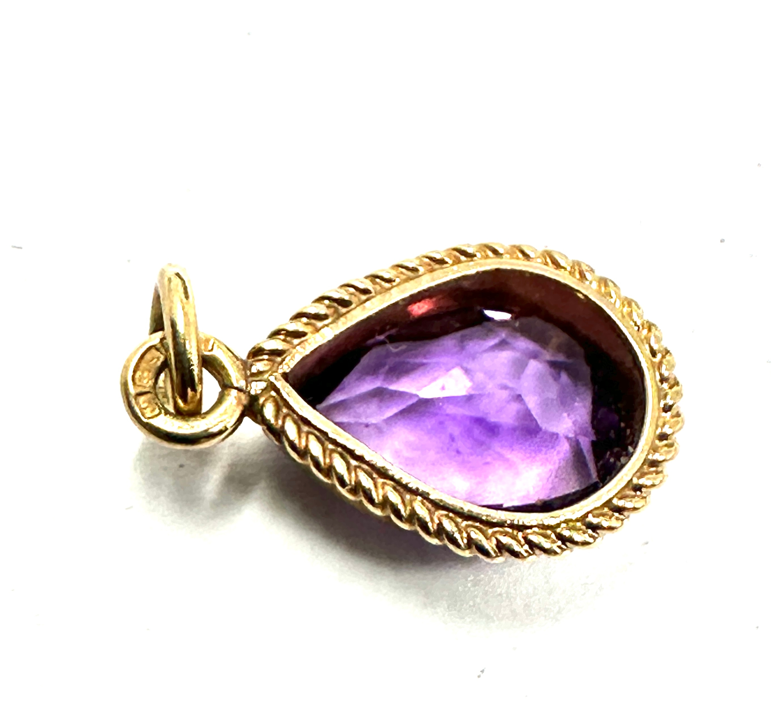 9ct gold amethyst pendant - Image 4 of 4