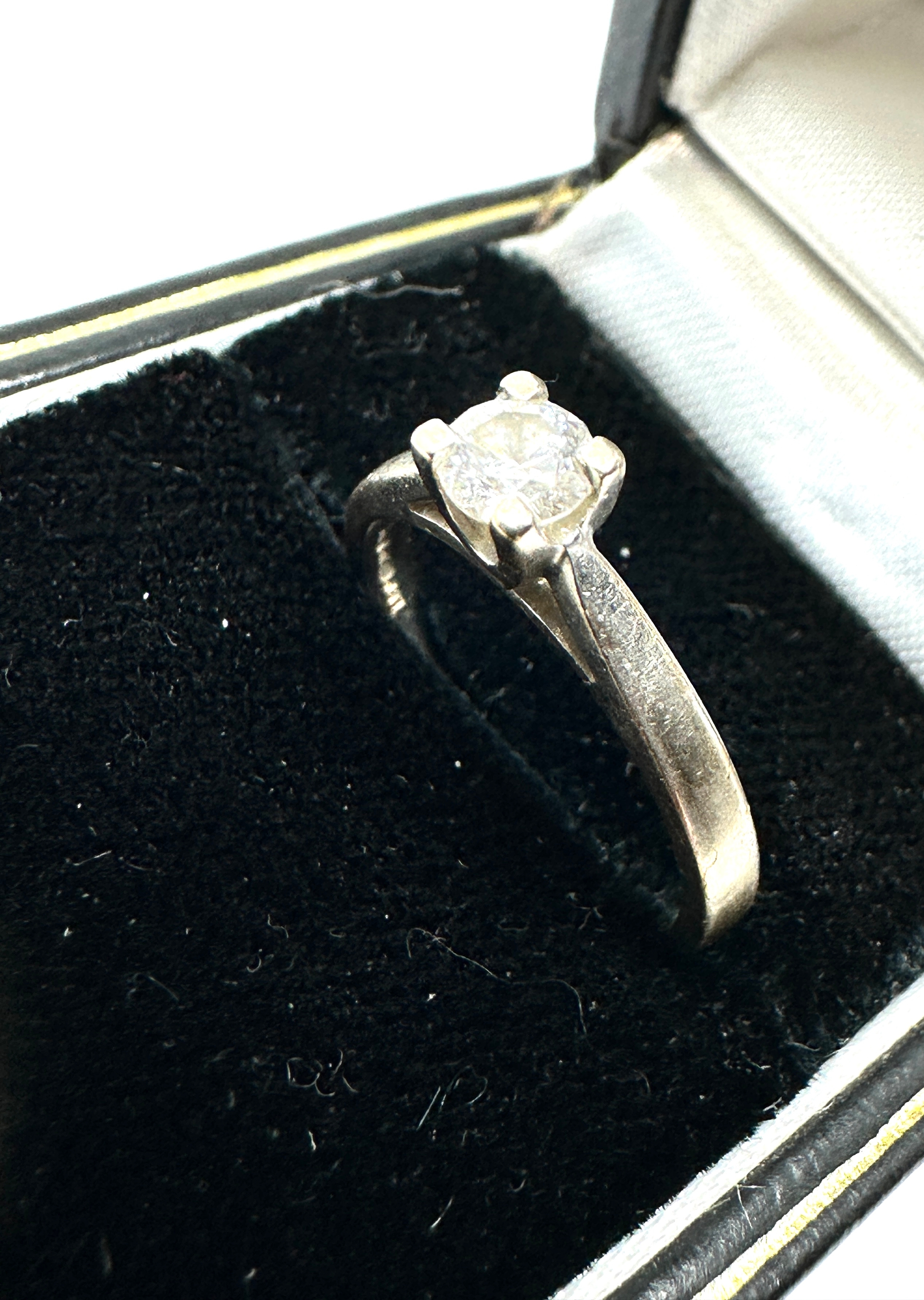 18ct white gold diamond solitaire ring 0.25ct diamond weight 2.8g - Image 3 of 4