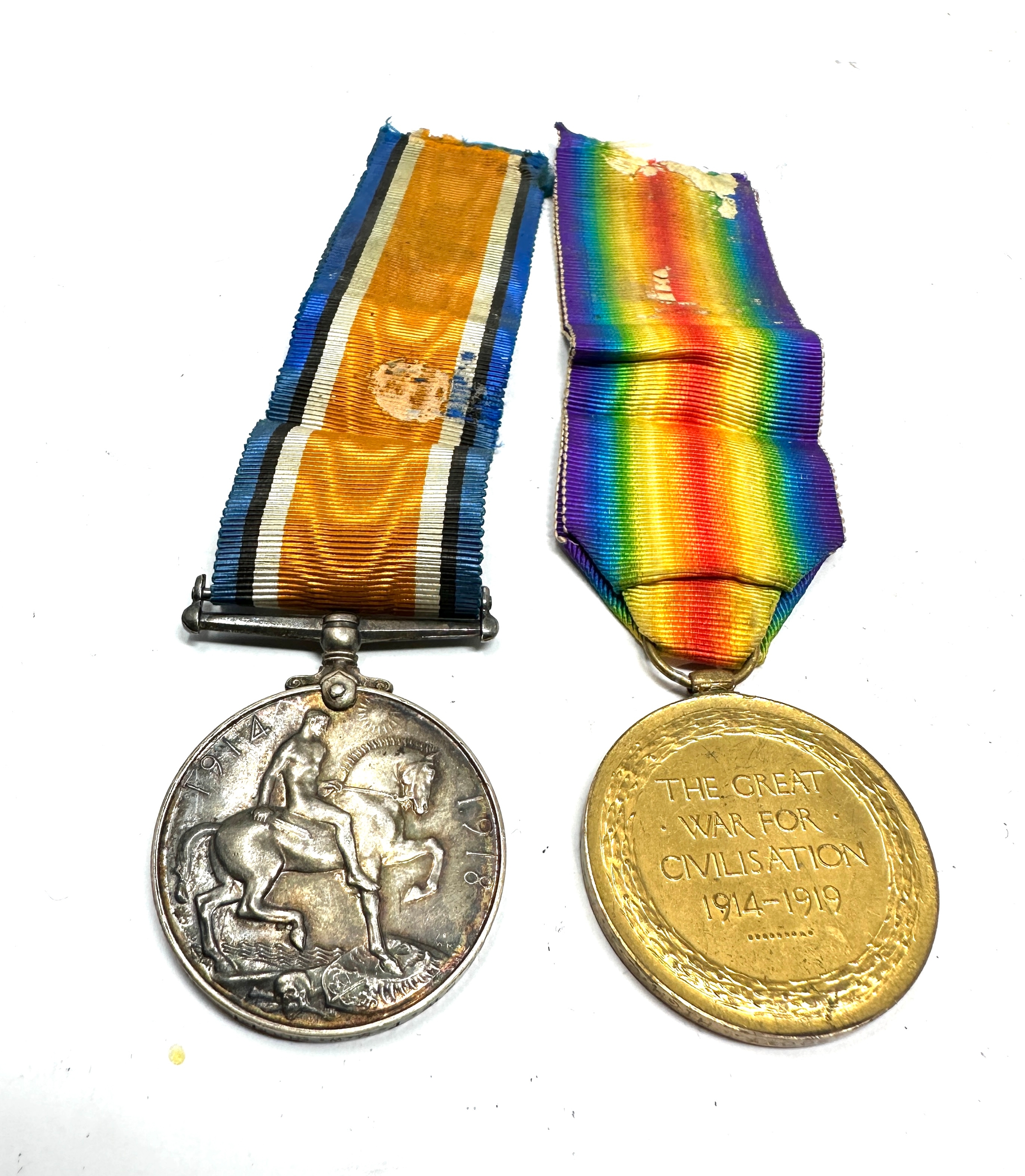 WW1 Medal pair K.I.A died of wounds pte.t.m.w scot scottish H.L.I D.O.W 28-10.18 5TH CITY OF GLASGOW - Image 2 of 2