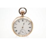 WALTHAM Gents Vintage Rolled Gold Open Face Pocket Watch Hand-wind Working