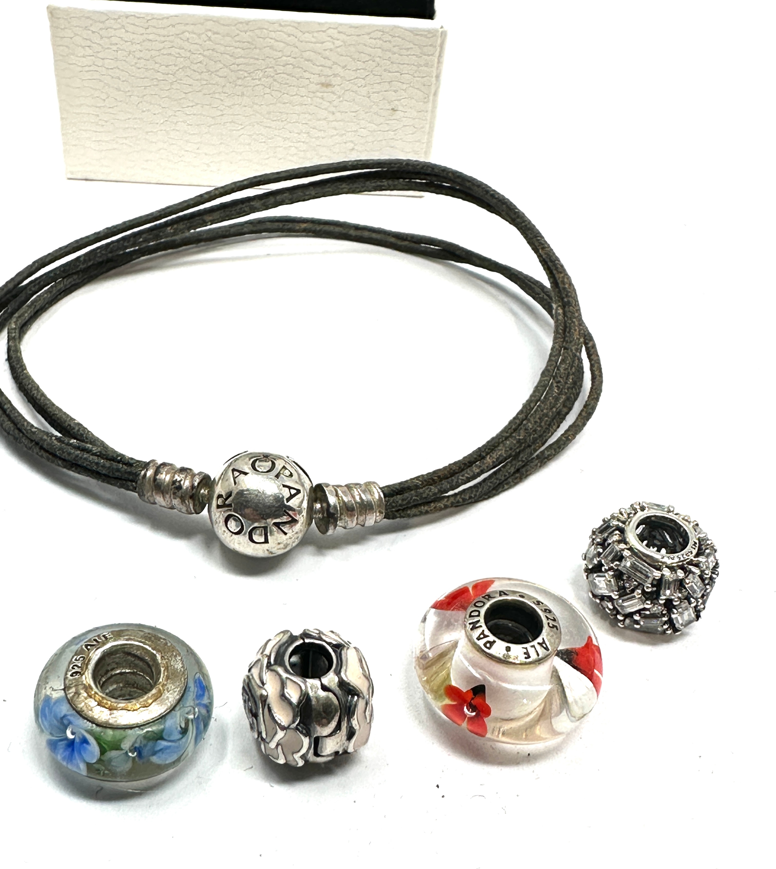 selection of silver pandora jewellery inc earrings bracelet & charms - Image 3 of 3