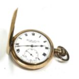 Gold plated tho russell & sons full hunter pocket watch the watch is not ticking