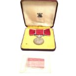 British Empire Medal (BEM) to miss olive emma hopkins Cased