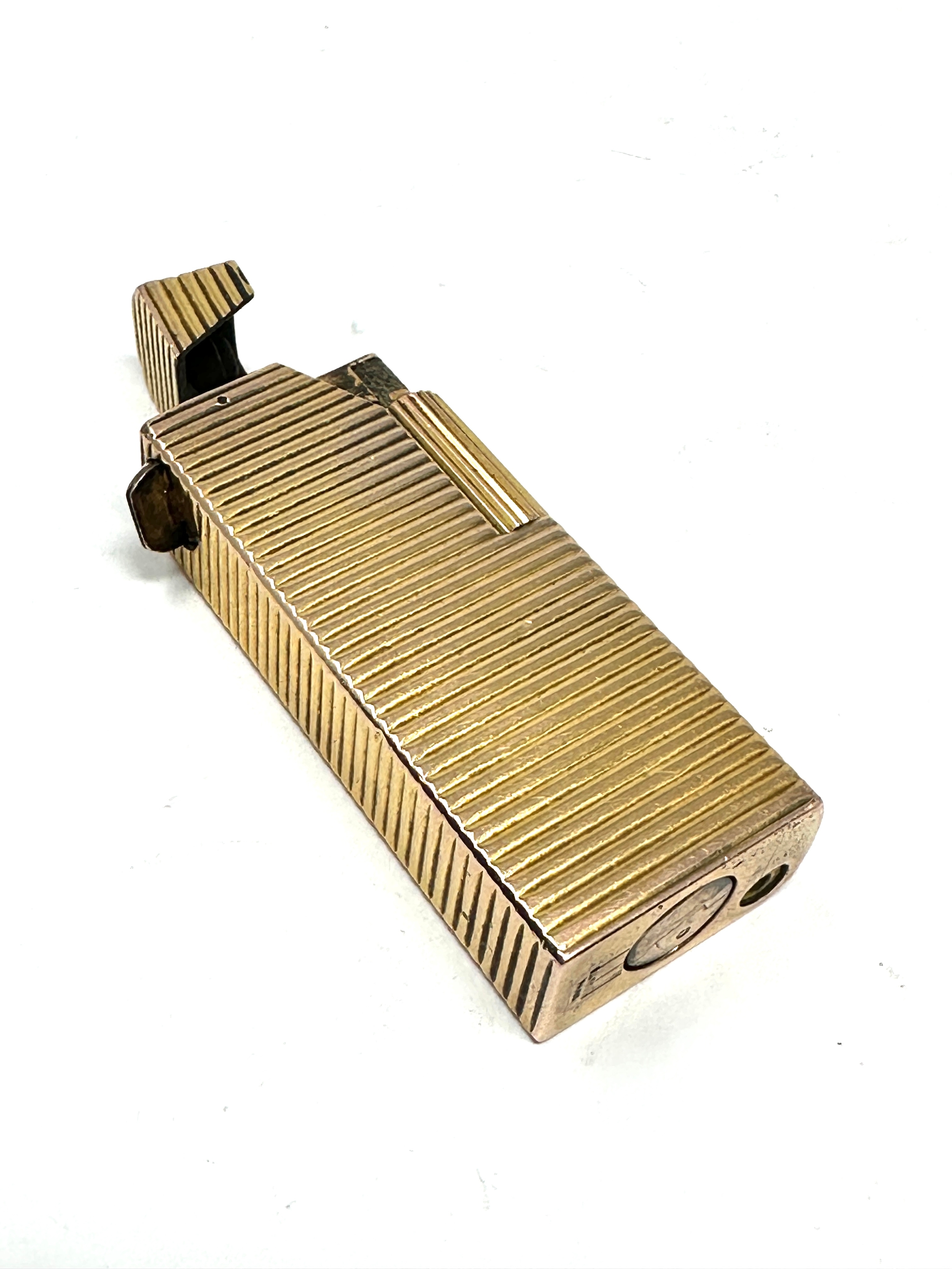 Vintage French silver hallmarked dunhill cigarette lighter gold covered crab silver hallmarks