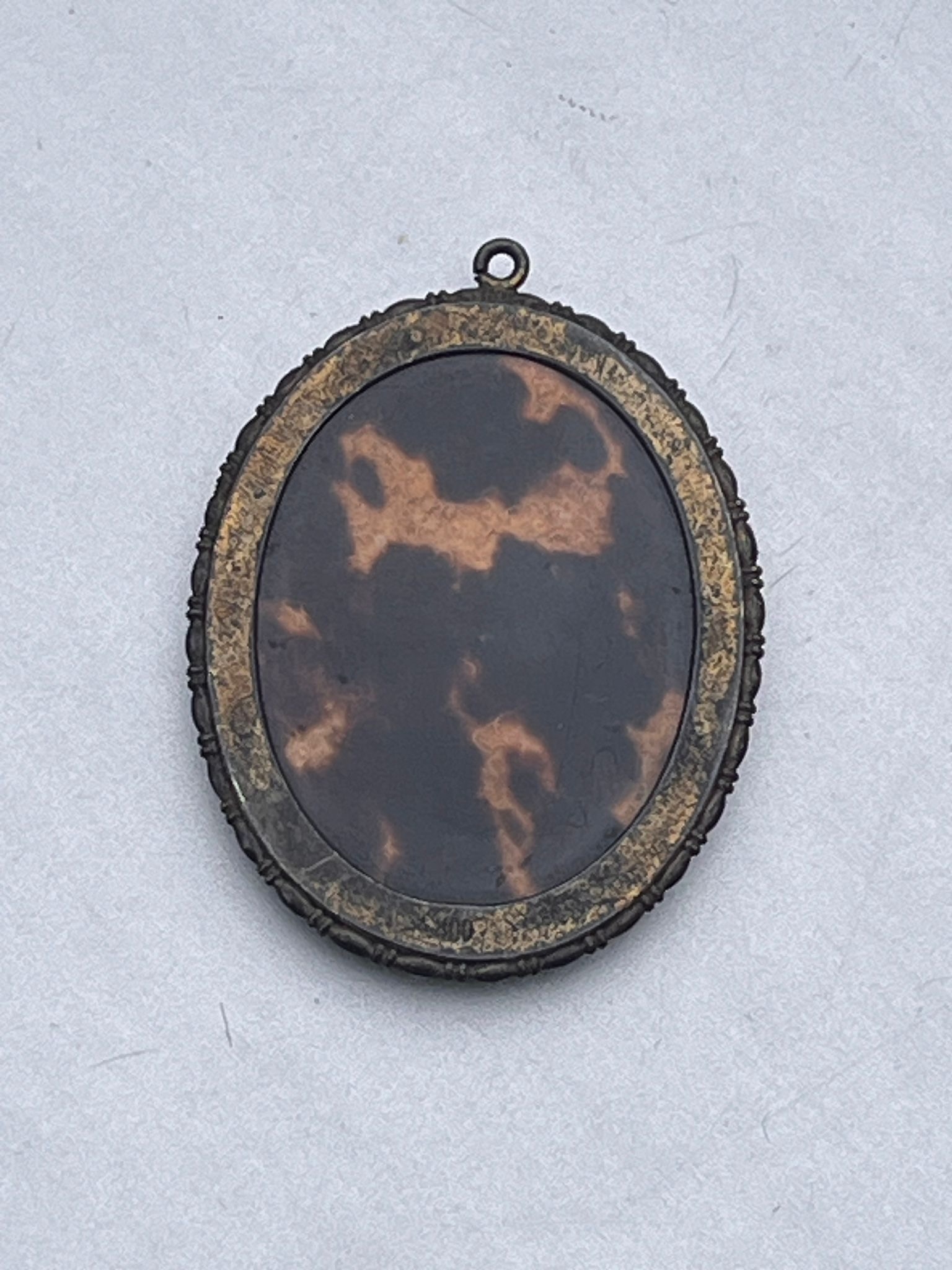 Fine antique portrait miniature painting of a lady with dog measures 3.6cm by 4.7cm - Image 3 of 3