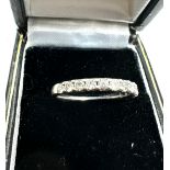 9ct white gold diamond half eternity ring weight 1.8g