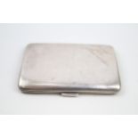 Vintage .925 sterling slimline curved cigarette case w/ engraving