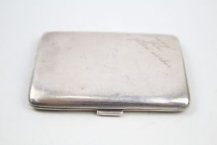 Vintage .925 sterling slimline curved cigarette case w/ engraving