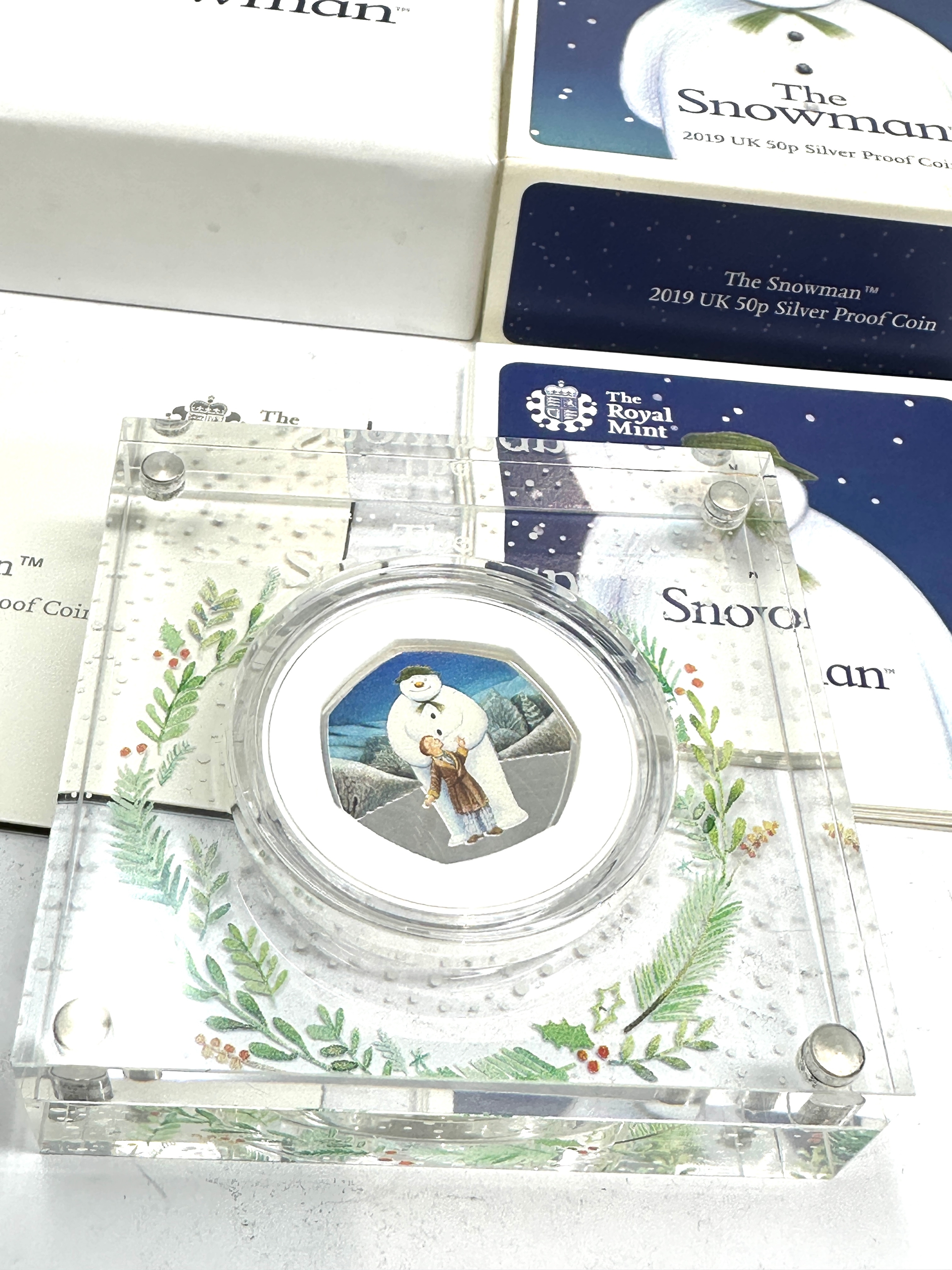 Royal mint the snowman 2019 50p silver proof coin boxed c.o.a - Image 2 of 3