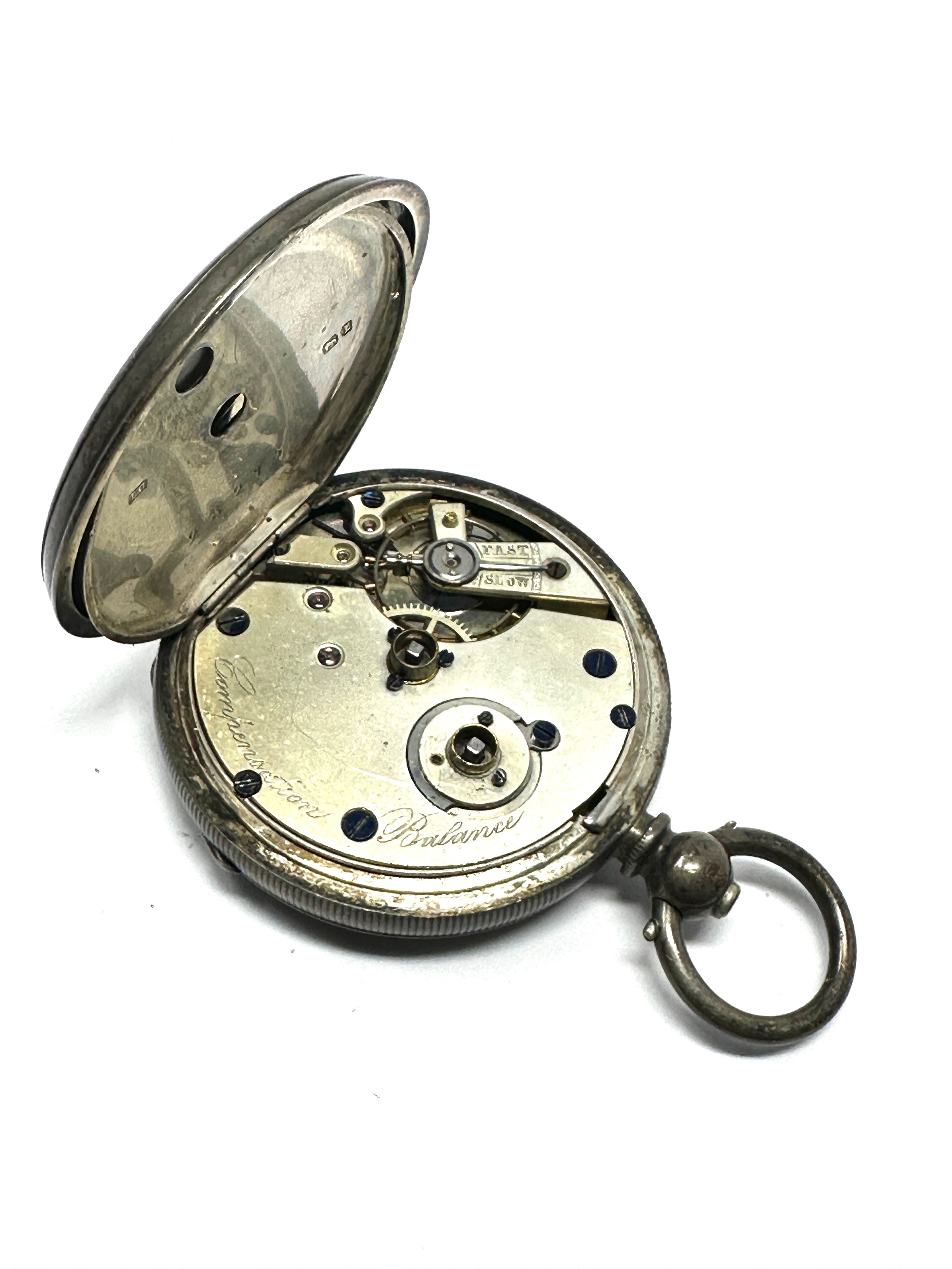 Vintage Gents Sterling Silver Pocket Watch Key-wind Working - Image 3 of 3
