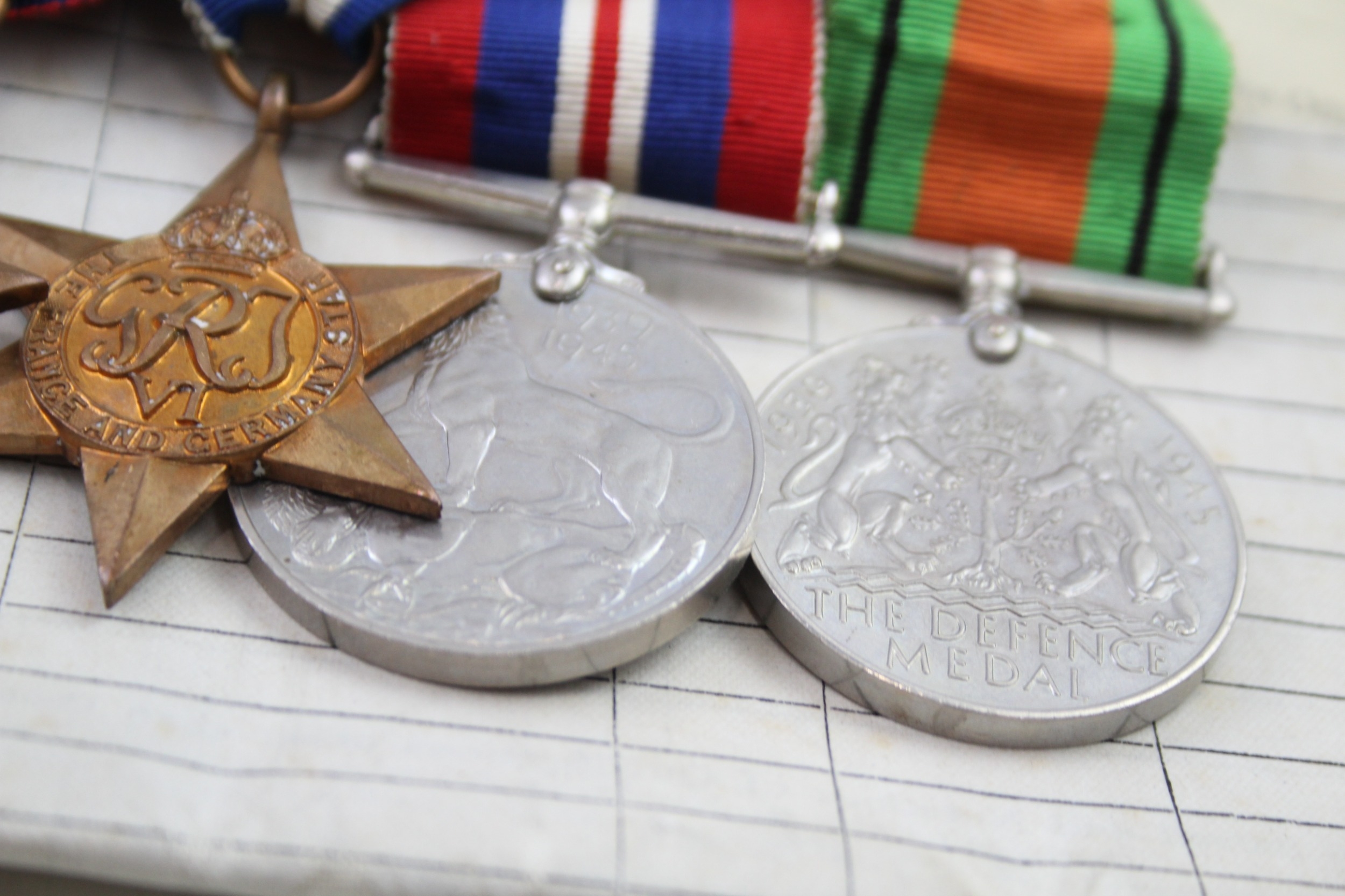 WW2 Mounted Medal Group & Original Paperwork Navy - Image 4 of 7