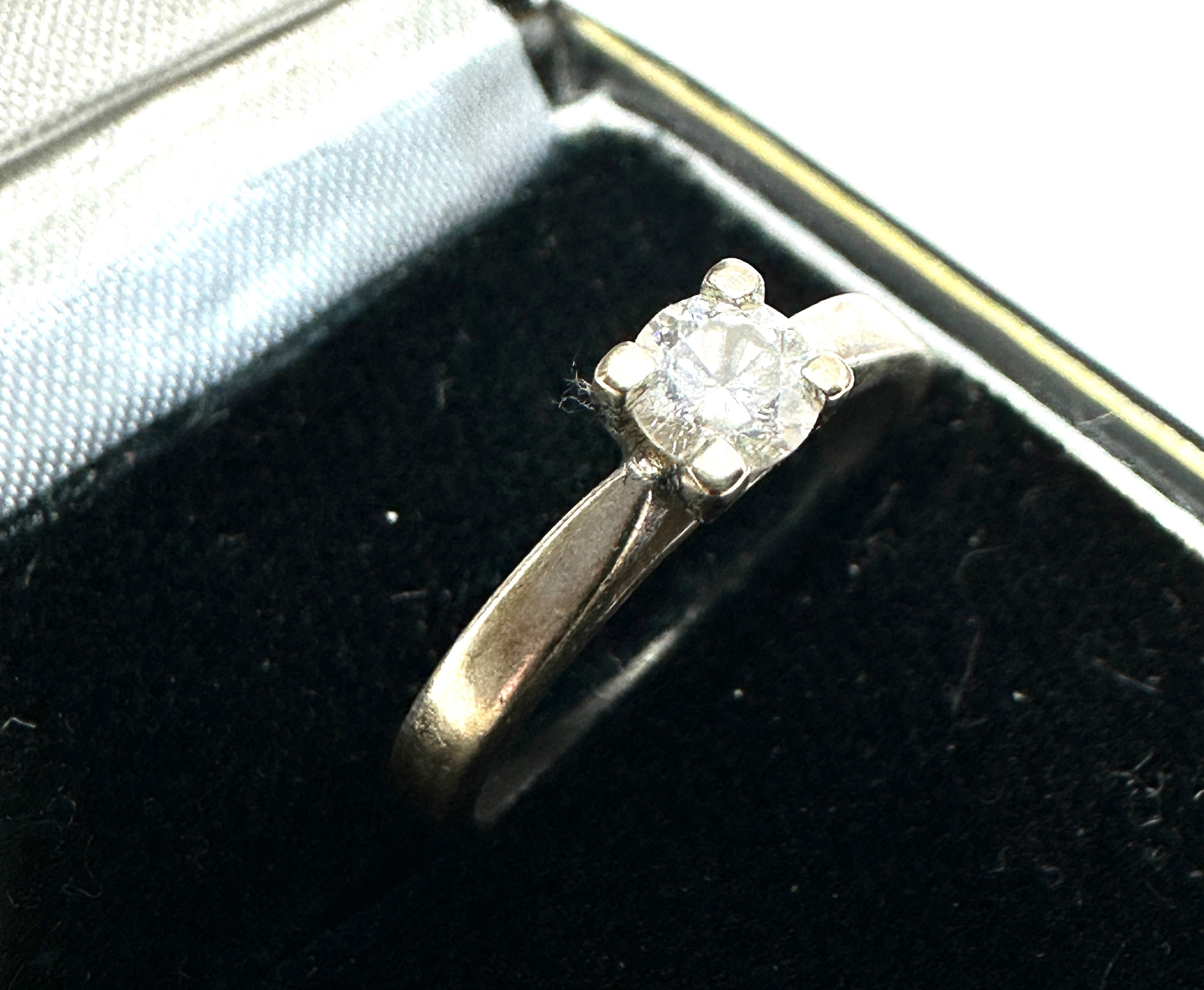 18ct white gold diamond solitaire ring 0.25ct diamond weight 2.8g - Image 2 of 4