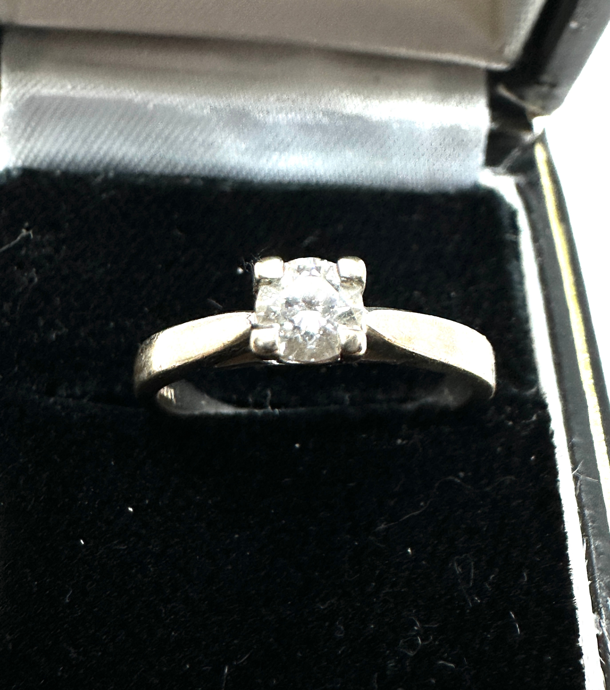 18ct white gold diamond solitaire ring 0.25ct diamond weight 2.8g