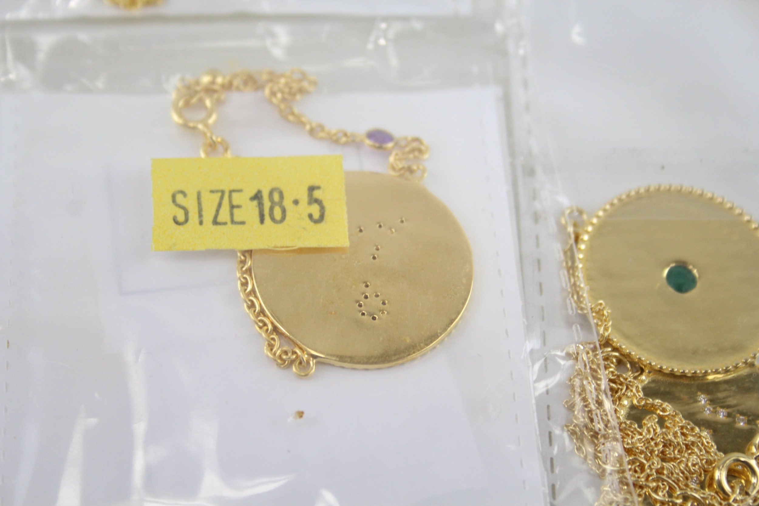 A collection of gold tone silver zodiac necklaces (94g) - Image 4 of 8