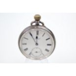 Sterling Silver Gents Vintage Open Face Pocket Watch Hand-wind not Working