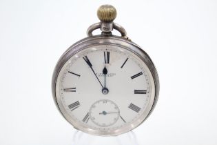Sterling Silver Gents Vintage Open Face Pocket Watch Hand-wind not Working
