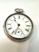 STERLING SILVER Cased Gents Vintage POCKET WATCH Key-wind Working