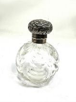 Antique silver top Perfume bottle measures approx height approx 21cm London silver hallmartks