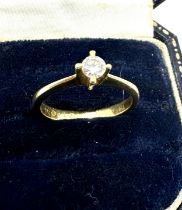 18ct gold diamond solitaire diamond ring weight 3g