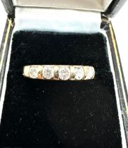 9ct gold diamond half eternity ring 0.50ct diamonds weight 2.5g