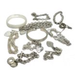 silver plated costume jewellery weight 365g