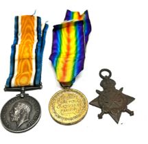 ww1 trio medals K.I.A 1845 PTE O.J.WYMAN Northampton reg