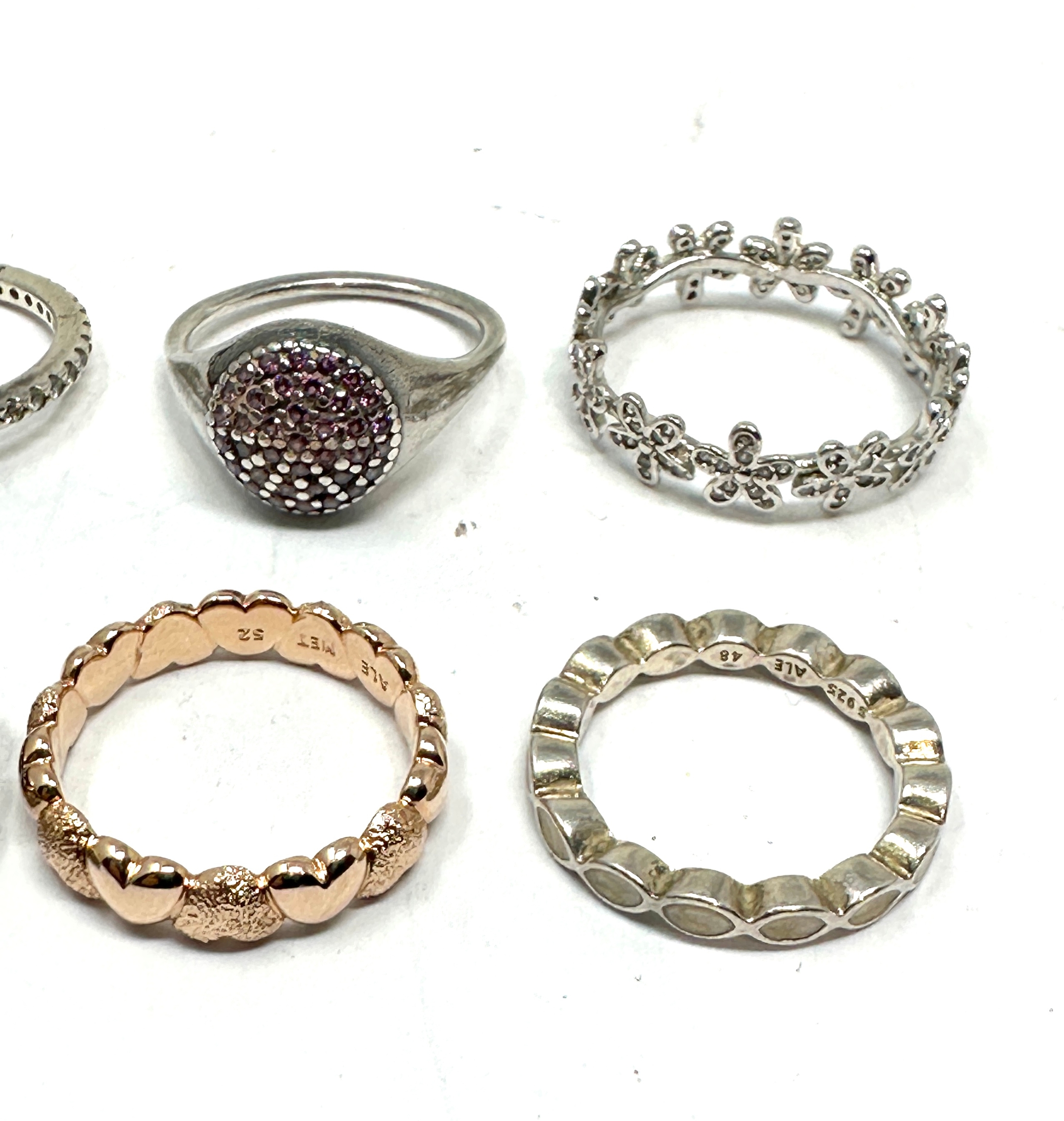 6 silver pandora rings - Image 3 of 3