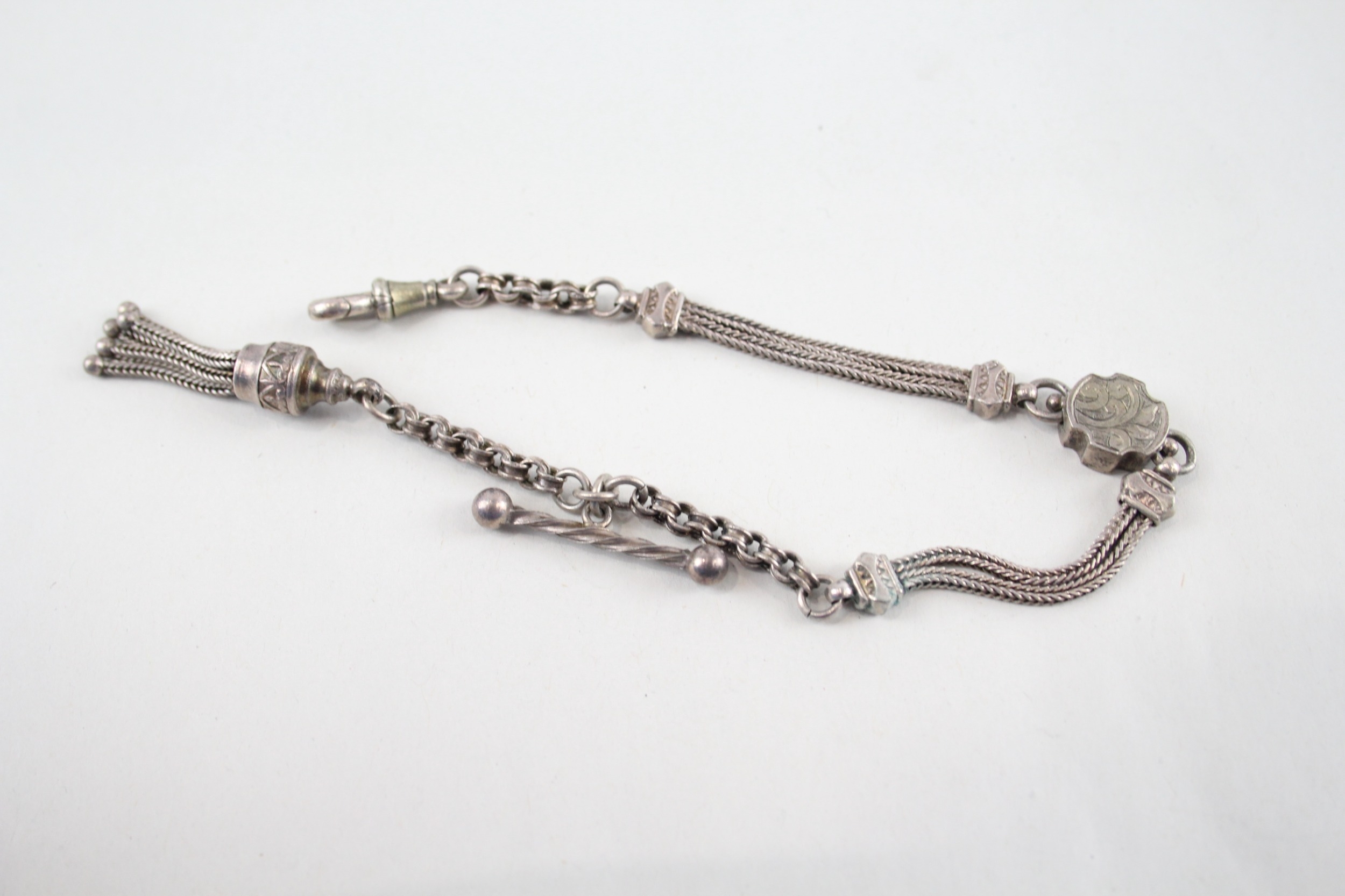 Silver antique Albertina chain with tassel (11g)