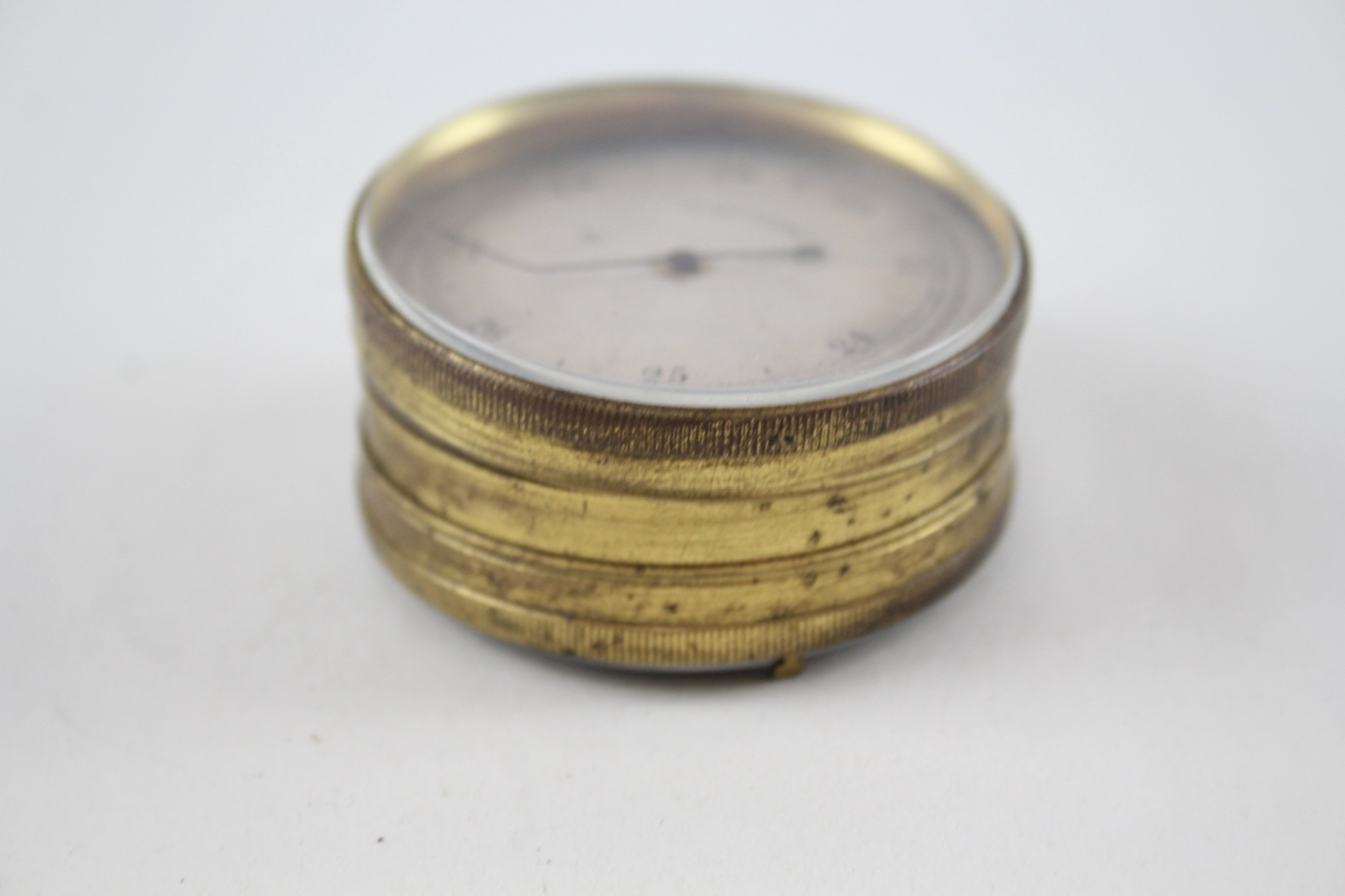 Antique Leather Cased Pocket Compass Barometer - Image 5 of 5