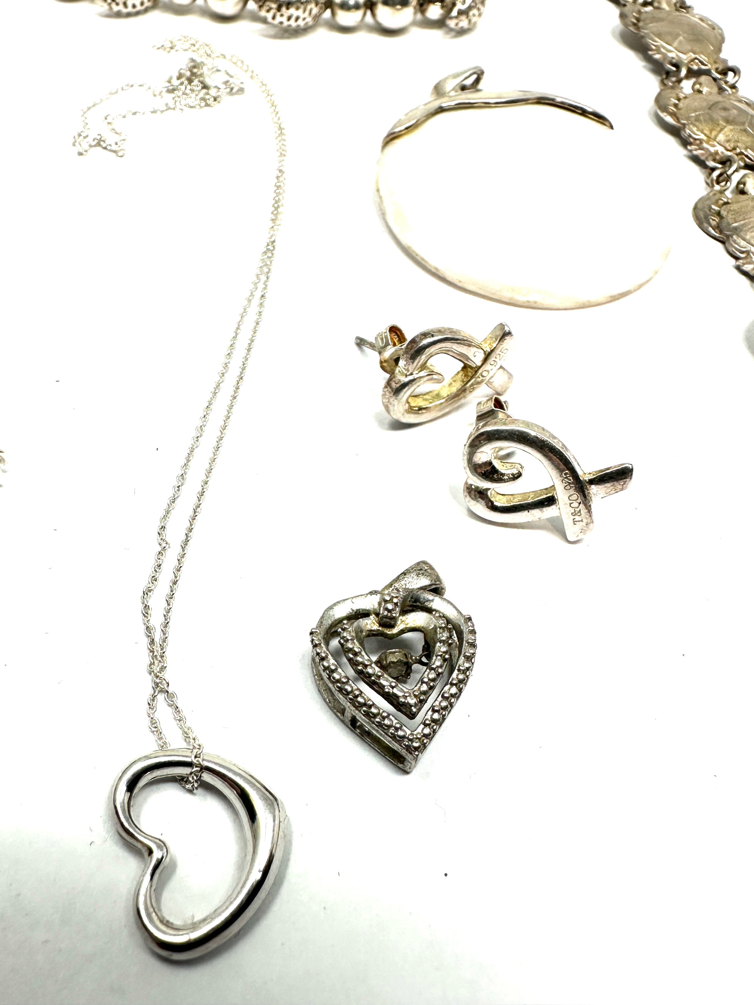 selection of silver jewellery inc danish silver turtle bracelet pendants etc weight 83g - Image 3 of 6