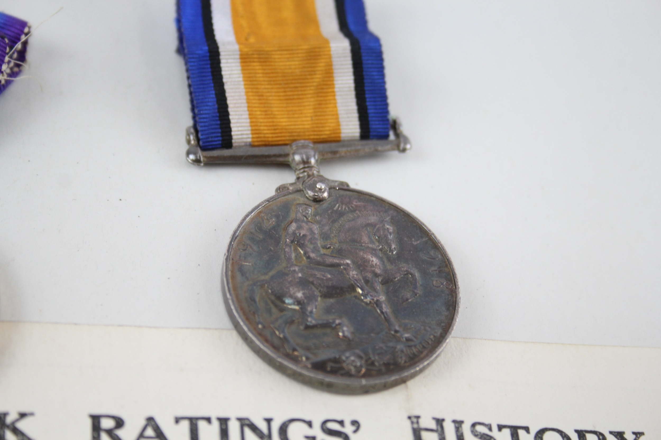 WW Navy Long Service Medal Group & Original Papers Trio Named - Image 8 of 10